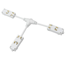 Токопровод T-образный центральный Denkirs SMART UNI TR2115-WH