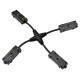 Токопровод X-образный центральный Denkirs SMART UNI TR2116-BK