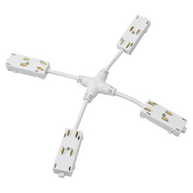 Токопровод X-образный центральный Denkirs SMART UNI TR2116-WH