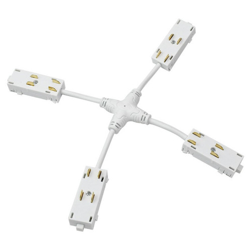 Токопровод X-образный центральный Denkirs SMART UNI TR2116-WH