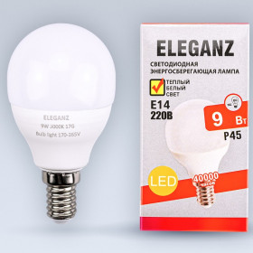 Лампа светодиодная Eleganz  E14 9Вт 3000K EL-0083