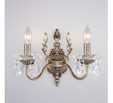 Бра Eurosvet Elisha 3281/2 античная бронза/прозрачный хрусталь Strotskis