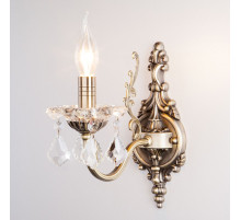 Бра Eurosvet Elisha 3281/1 античная бронза/прозрачный хрусталь Strotskis