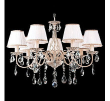 Подвесная люстра Eurosvet Amelia 3637/7 белый с золотом/прозрачный хрусталь Strotskis
