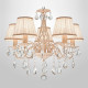 Подвесная люстра Eurosvet Amelia 10054/5 белый с золотом/прозрачный хрусталь Strotskis