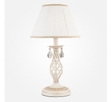 Настольная лампа декоративная Eurosvet Amelia 10054/1 белый с золотом/прозрачный хрусталь Strotskis