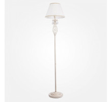 Торшер Eurosvet Amelia 10073/1 белый с золотом/прозрачный хрусталь Strotskis