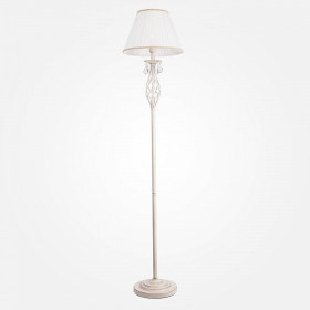 Торшер Eurosvet Amelia 10073/1 белый с золотом/прозрачный хрусталь Strotskis