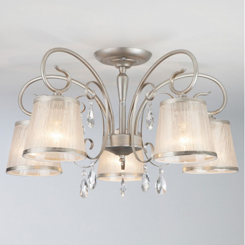 Потолочная люстра Eurosvet Liona 60065/5 серебро