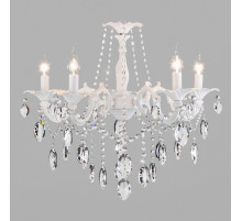 Подвесная люстра Eurosvet Veletta 10108/5 белый/прозрачный хрусталь Strotskis