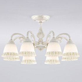 Люстра на штанге Eurosvet Campina 60107/8 белый с золотом