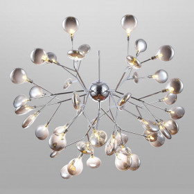 Подвесная люстра Bogate's Lamella 555 хром / дымчатый