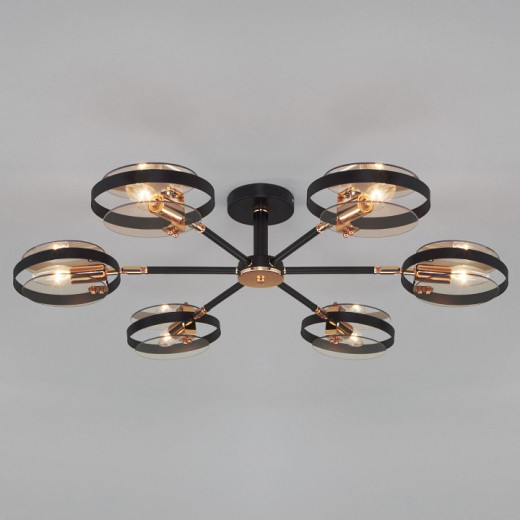 Люстра на штанге Eurosvet Gallo 70121/6 черный