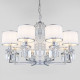 Подвесная люстра Eurosvet Zaffiro 10099/8 хром/прозрачный хрусталь Strotskis (новый абажур)