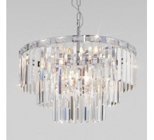 Подвесная люстра Eurosvet Elegante 10130/8 хром/прозрачный хрусталь Strotskis