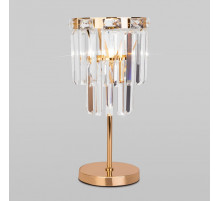 Настольная лампа декоративная Eurosvet Elegante 01136/1 золото/прозрачный хрусталь Strotskis