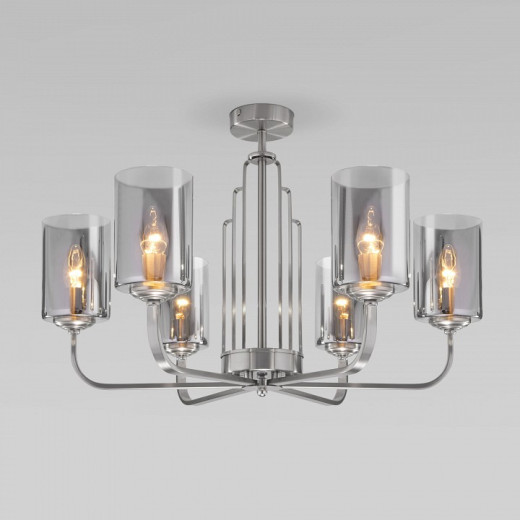 Люстра на штанге Eurosvet Defi 60138/6 сатин-никель