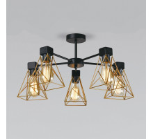 Люстра на штанге Eurosvet Trappola 70107/5 черный/латунь