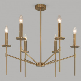 Люстра на штанге Eurosvet Anders 60142/6 латунь