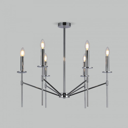 Люстра на штанге Eurosvet Anders 60142/6 хром