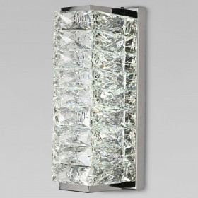 Накладной светильник Eurosvet Blitz 40259 LED хром/ прозрачный хрусталь Strotskis
