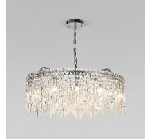 Подвесная люстра Eurosvet Blitz 60159 хром/ прозрачный хрусталь Strotskis