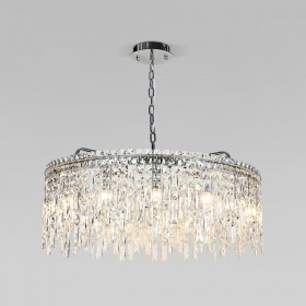 Подвесная люстра Eurosvet Blitz 60159 хром/ прозрачный хрусталь Strotskis