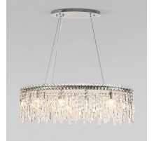 Подвесная люстра Eurosvet Blitz 60159/10 хром/ прозрачный хрусталь Strotskis