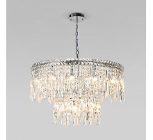 Подвесная люстра Eurosvet Blitz 60160 хром/ прозрачный хрусталь Strotskis