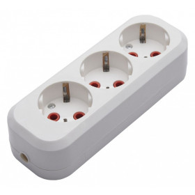 Розетка переносная разборная с заземлением Stekker Бруна 39011