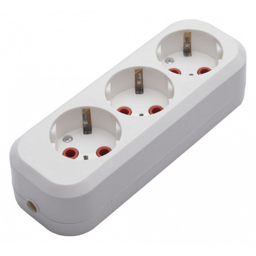 Розетка переносная разборная с заземлением Stekker Бруна 39011