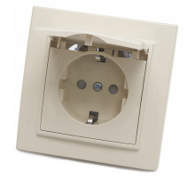 Розетка влагозащищенная с заземлением и со шторками с крышкой Stekker PST16-9012 39238