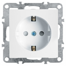 Розетка с заземлением и со шторками, без рамки Stekker PST16-9110 39317