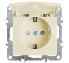 Розетка с заземлением и со шторками, без рамки с крышкой Stekker PST16-9112 39330