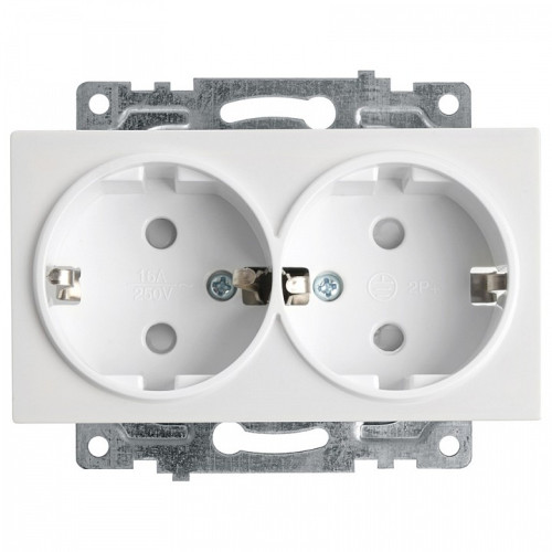 Розетка с заземлением и со шторками, без рамки Stekker Катрин 39574