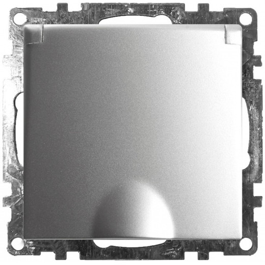 Розетка с заземлением и со шторками, без рамки с крышкой Stekker Катрин 39580