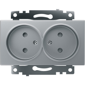 Розетка без заземления и со шторками, без рамки Stekker Катрин 39583