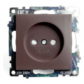 Розетка с заземлением и со шторками Stekker Катрин 49025