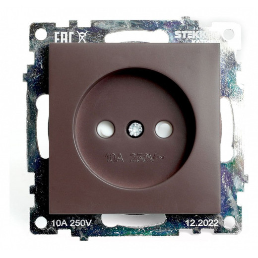 Розетка с заземлением и со шторками Stekker Катрин 49025