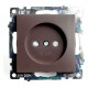 Розетка с заземлением и со шторками Stekker Катрин 49025