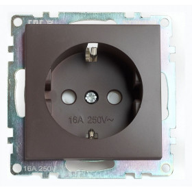 Розетка с заземлением и со шторками, без рамки Stekker Катрин 49028