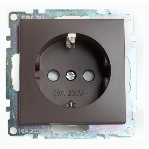 Розетка с заземлением и со шторками, без рамки Stekker Катрин 49028