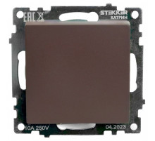 Выключатель одноклавишный без рамки Stekker Катрин 49180