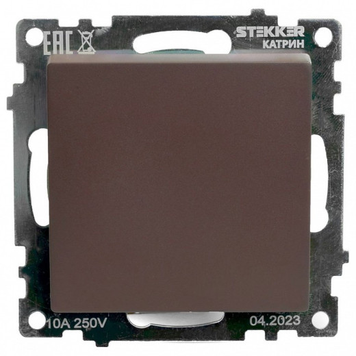 Выключатель одноклавишный без рамки Stekker Катрин 49180