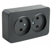 Розетка двойная без заземления Stekker София 49315