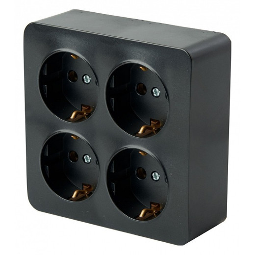 Розетка четверная с заземлением Stekker София 49322