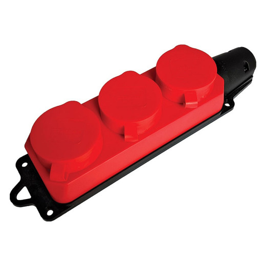 Розетка переносная разборная с заземлением и крышкой Stekker Одри 49401