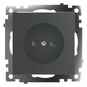 Розетка двойная без заземления и со шторками, без рамки Stekker Катрин 49420