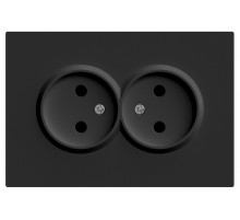 Розетка двойная без заземления и со шторкой, без рамки Stekker RST16-5116-05 49851