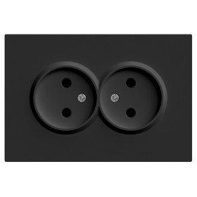 Розетка двойная без заземления и со шторкой, без рамки Stekker RST16-5116-05 49851